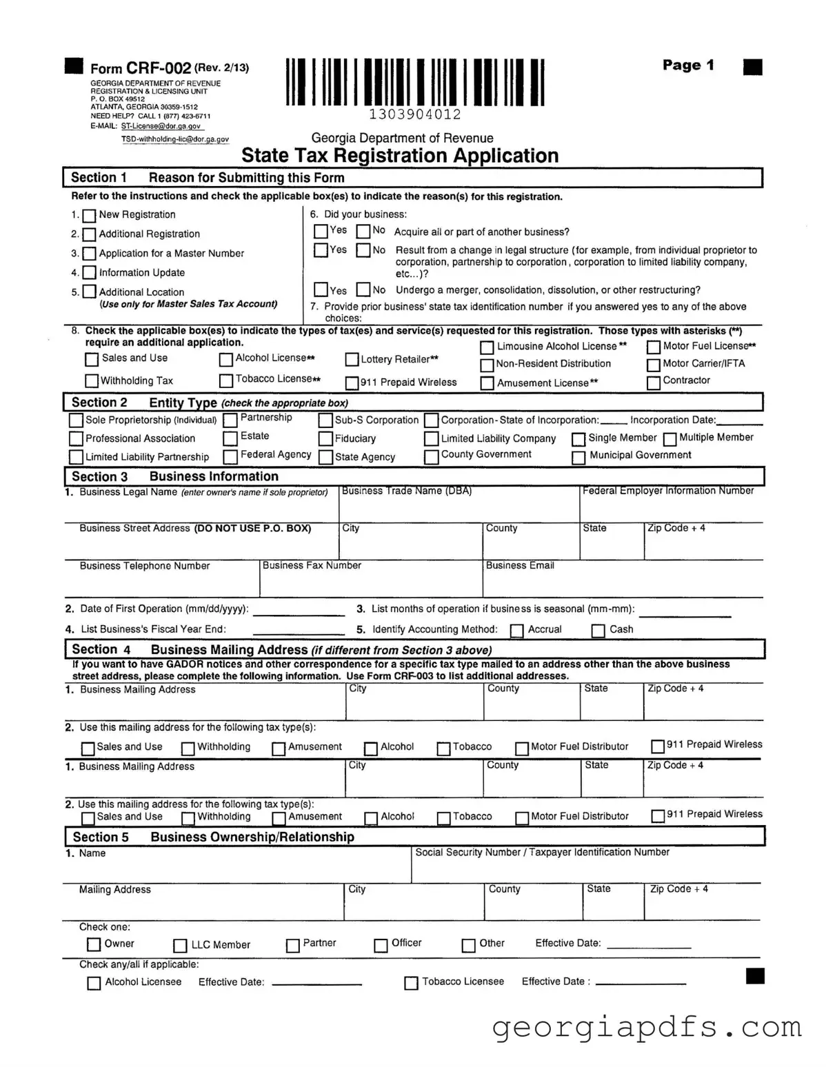 Fill Out a Valid Georgia State Tax Instruction Template