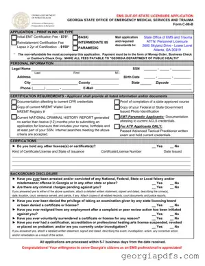 Fill Out a Valid C 08 B Georgia Template