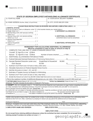 Fill Out a Valid G 4 Georgia Template