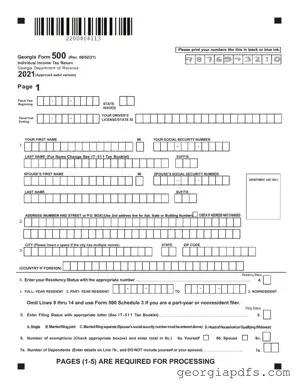 Fill Out a Valid Georgia 500 Template