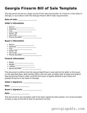 Attorney-Verified Georgia Firearm Bill of Sale Form