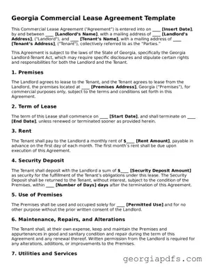 Attorney-Verified Georgia Commercial Lease Agreement Form