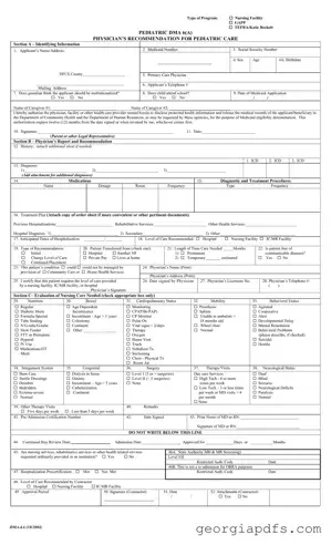 Fill Out a Valid Georgia Dma 6 Template