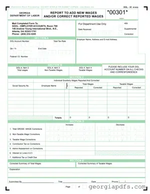 Fill Out a Valid Georgia Dol 3C Template
