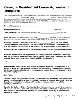 Attorney-Verified Georgia Residential Lease Agreement Form