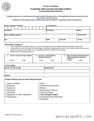 Fill Out a Valid Georgia Employment Template