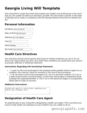 Attorney-Verified Georgia Living Will Form