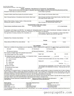 Fill Out a Valid Georgia Mv 6 Template