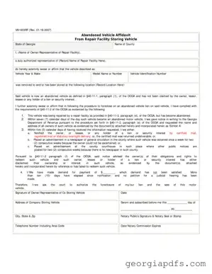 Fill Out a Valid Georgia Mv 603Rf Template