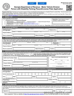 Fill Out a Valid Georgia Mv 9D Template
