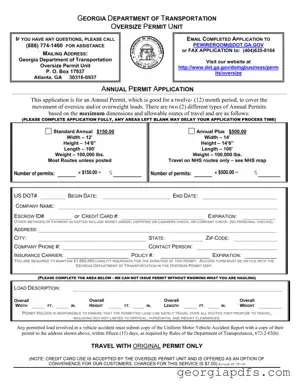 Fill Out a Valid Georgia Permit Application Template