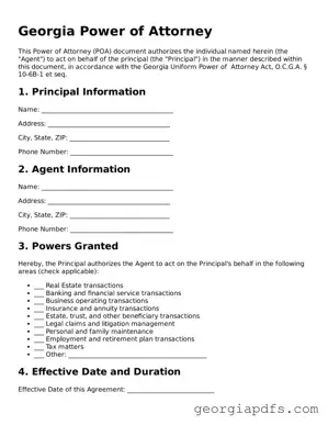 Attorney-Verified Georgia Power of Attorney Form