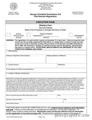 Fill Out a Valid Georgia S100 Template