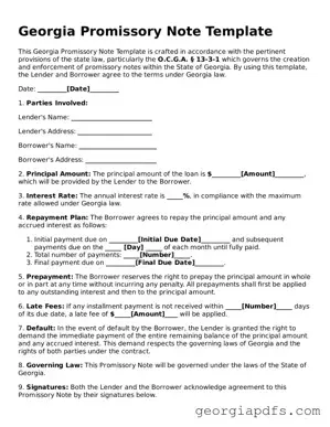 Attorney-Verified Georgia Promissory Note Form