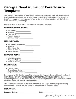 Attorney-Verified Georgia Deed in Lieu of Foreclosure Form