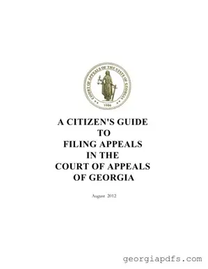 Fill Out a Valid Notice Appeal Georgia Template